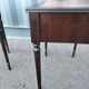 Pair of bedside tables side tables old leather top style louis xvi