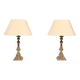 Stunning pair of Rococo Brass table lamps Italy 1920s