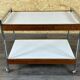 60s 70s serving trolley dinette made of teak & chrome Danish Modern Design