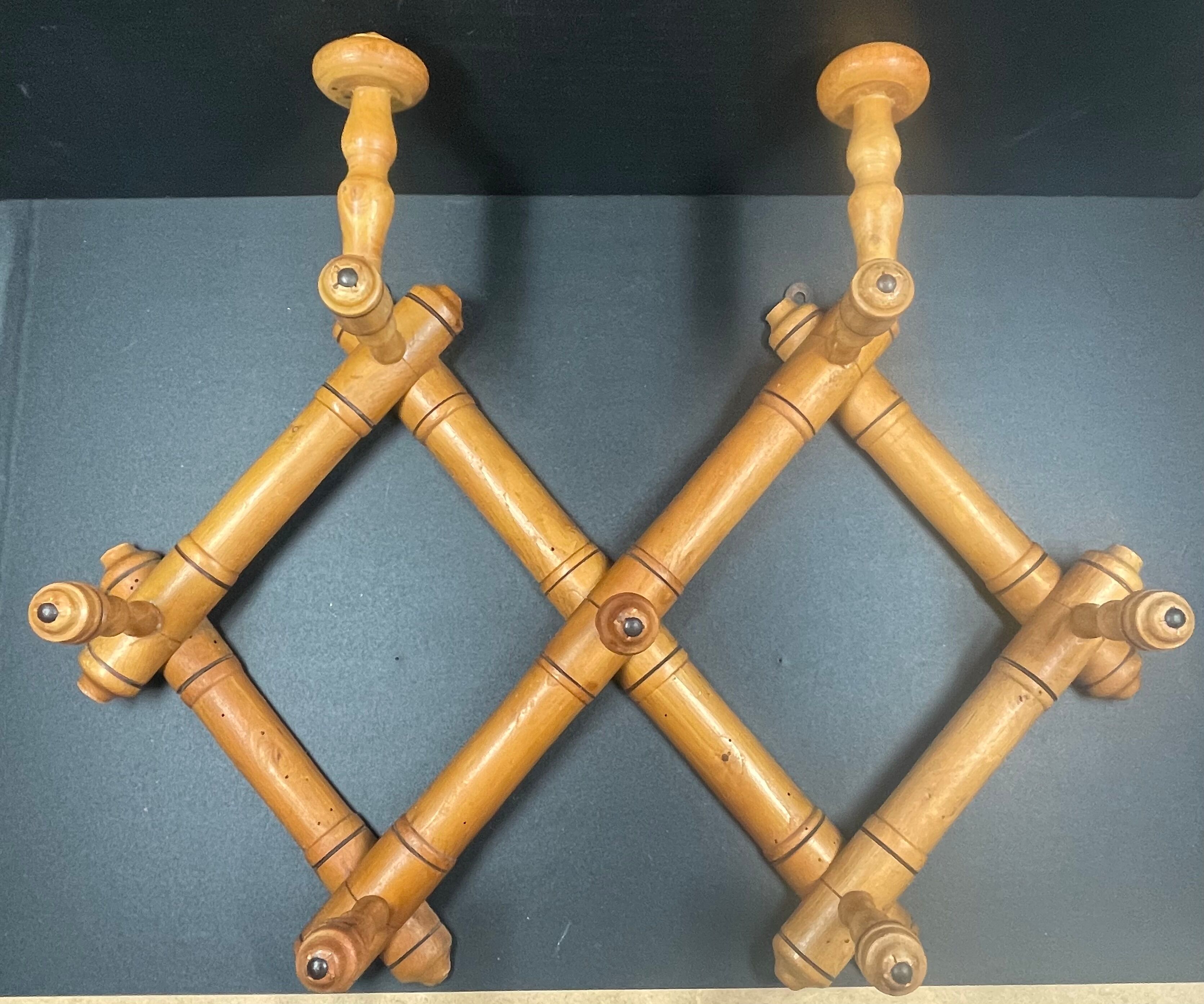 Bamboo imitation wooden coat rack and hat rack