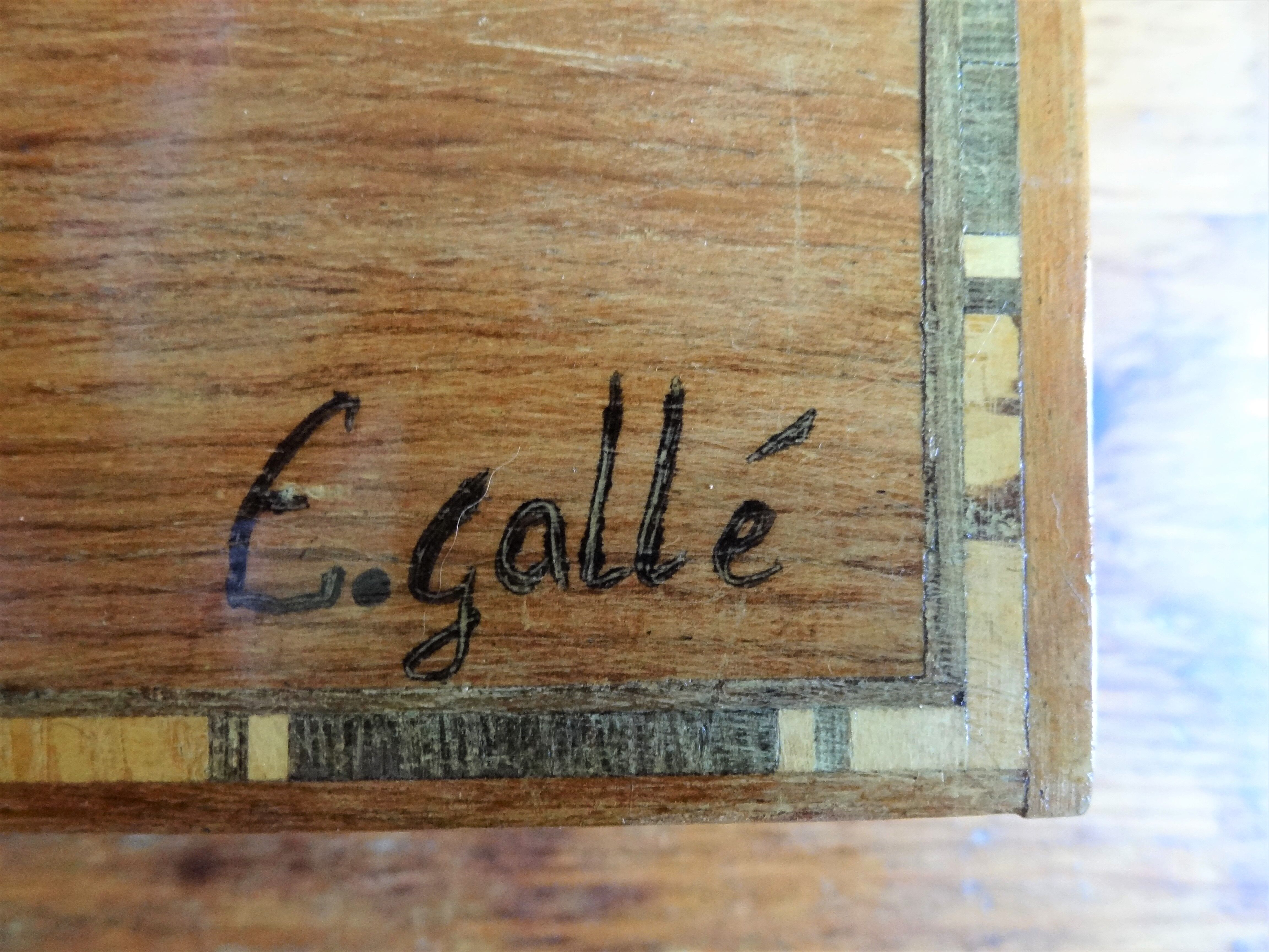 Emile Gallé marquetry box