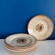 Set of 8 Creil et Montereau plates, Œillet model - earthenware plate