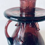 Bougeoir en verre soufflé bullé