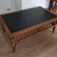 Rattan wood coffee table