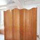 Vintage wooden wavy screen by Baumann