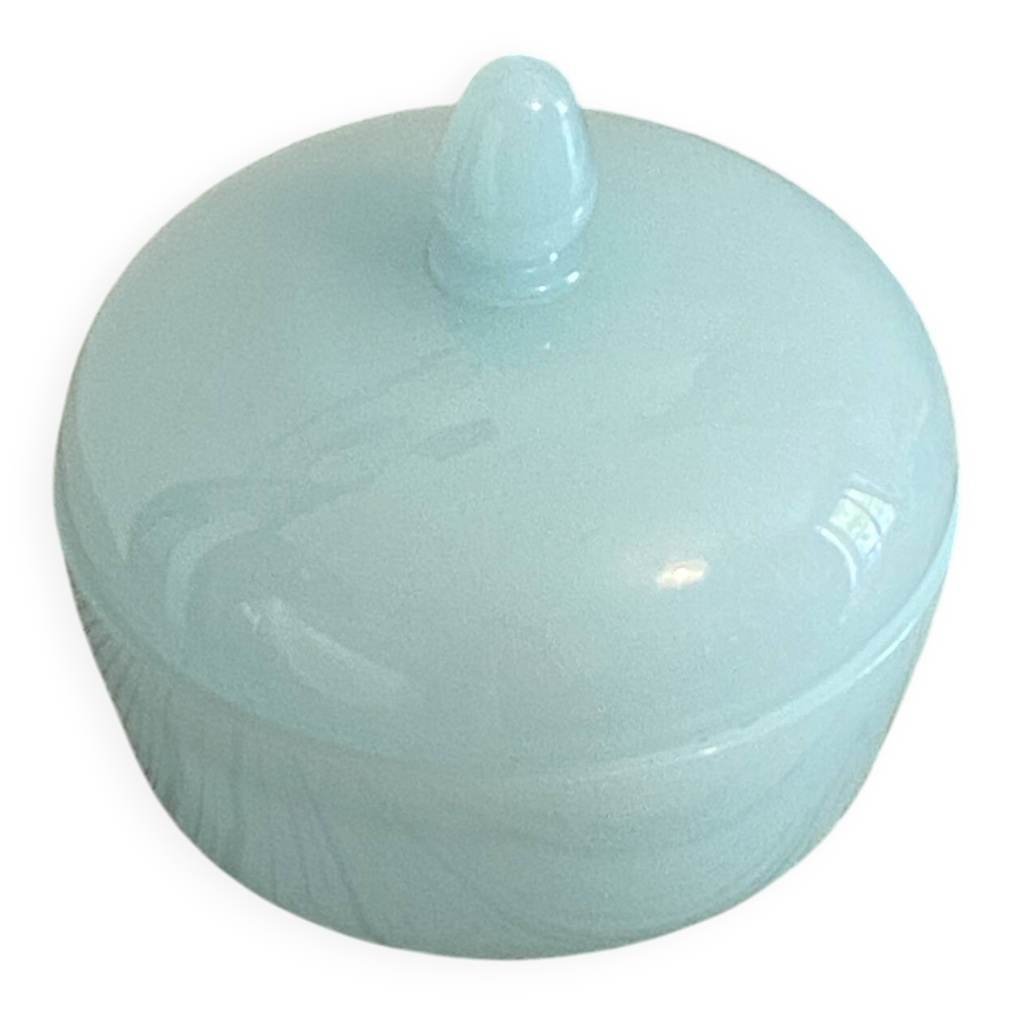 Blue opaline glass bonbonnière