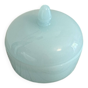 Blue opaline glass bonbonnière
