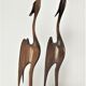 Pair of birds sculptural solid wood design 60s-70s