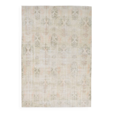 6x8 Cream Brown Floral Vintage Area Rug, 181x261Cm SK 21812