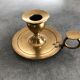 Hand candlestick in massive brasse