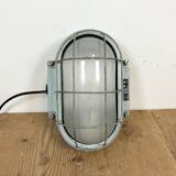 Industrial Cast Aluminium Wall Light with Milk Glass from Elektrosvit, 1970s
