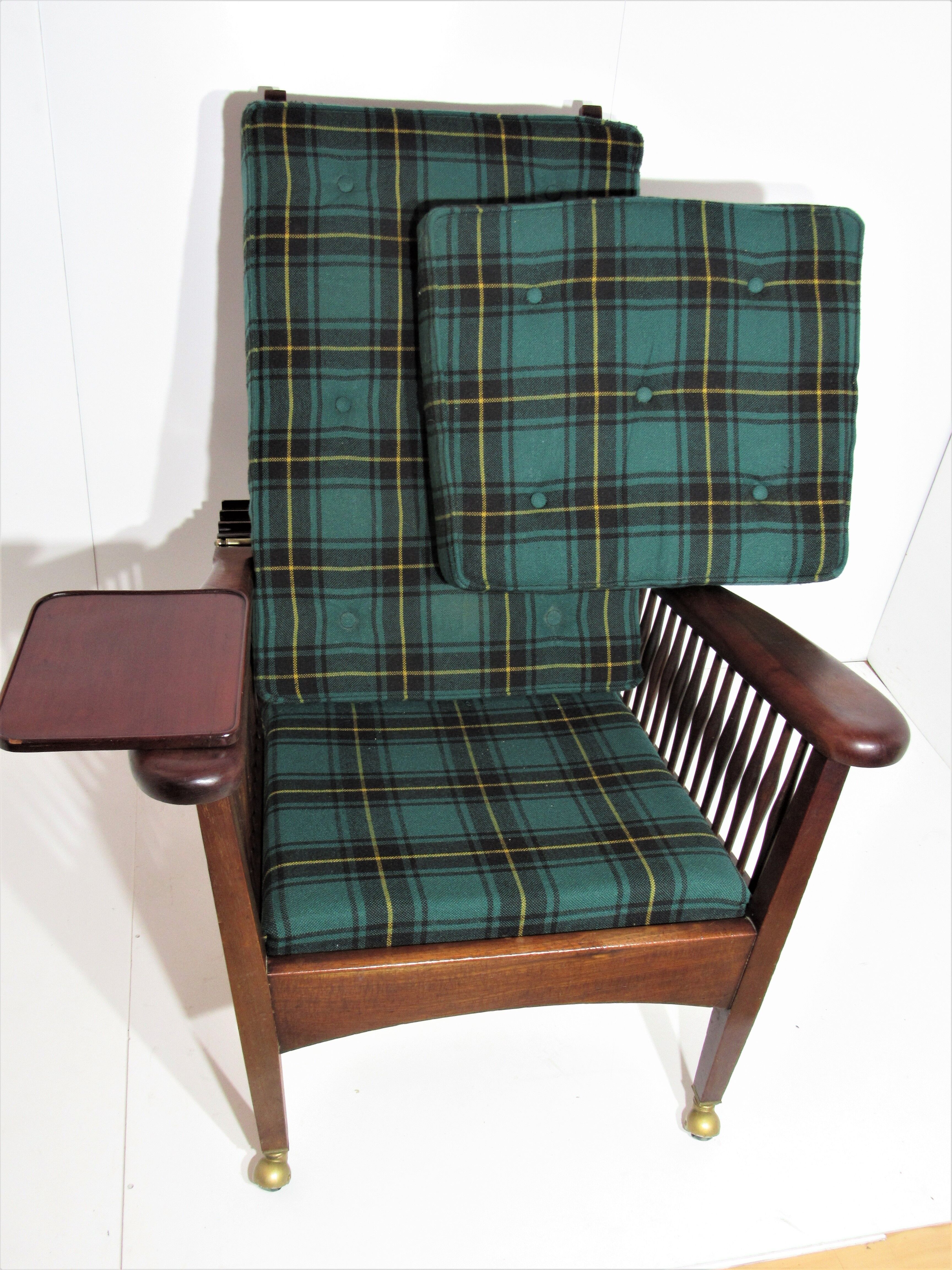English Green Morris Chair - Arts and Crafts