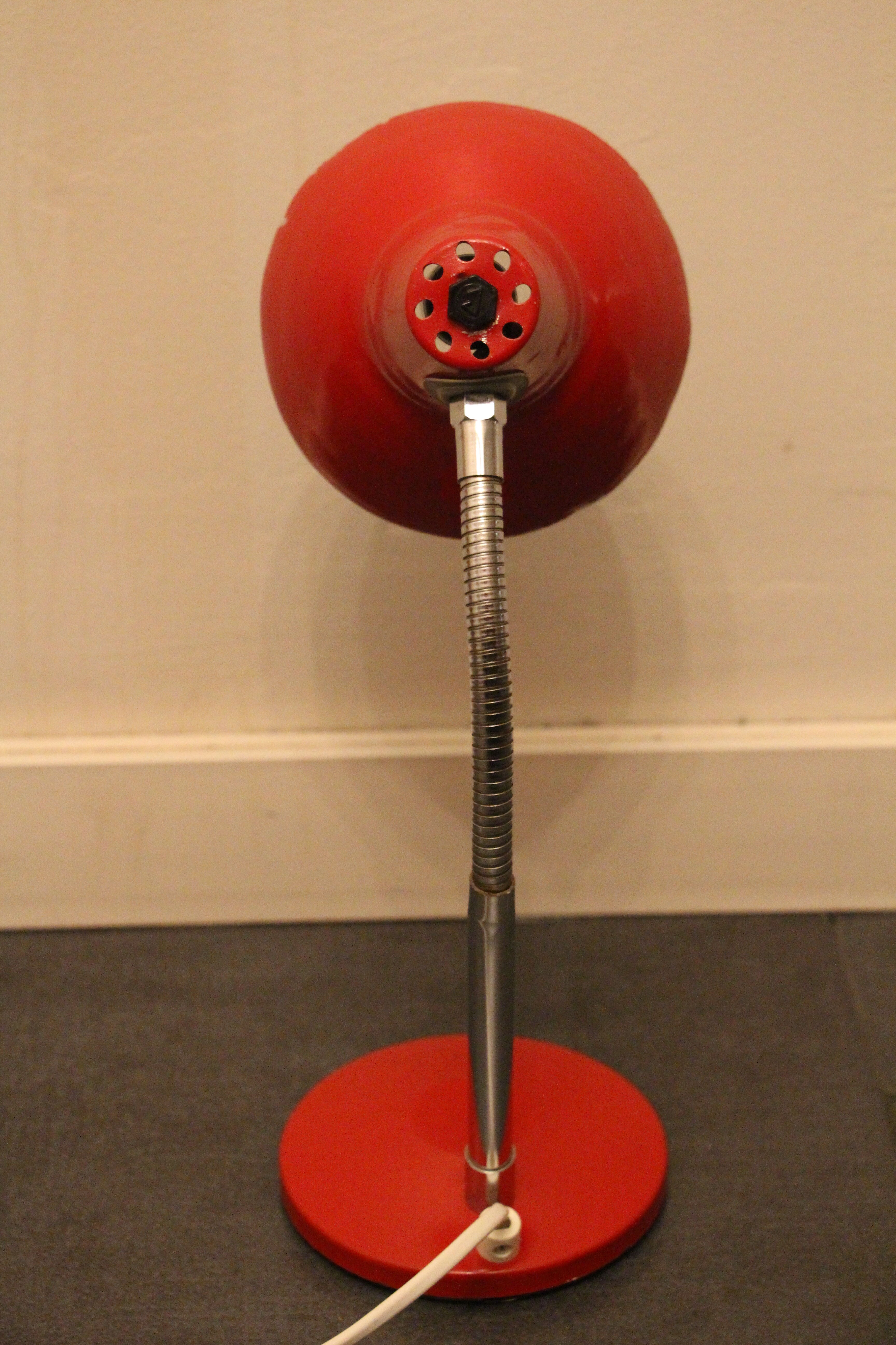 Aluminor desk lamp red 70's