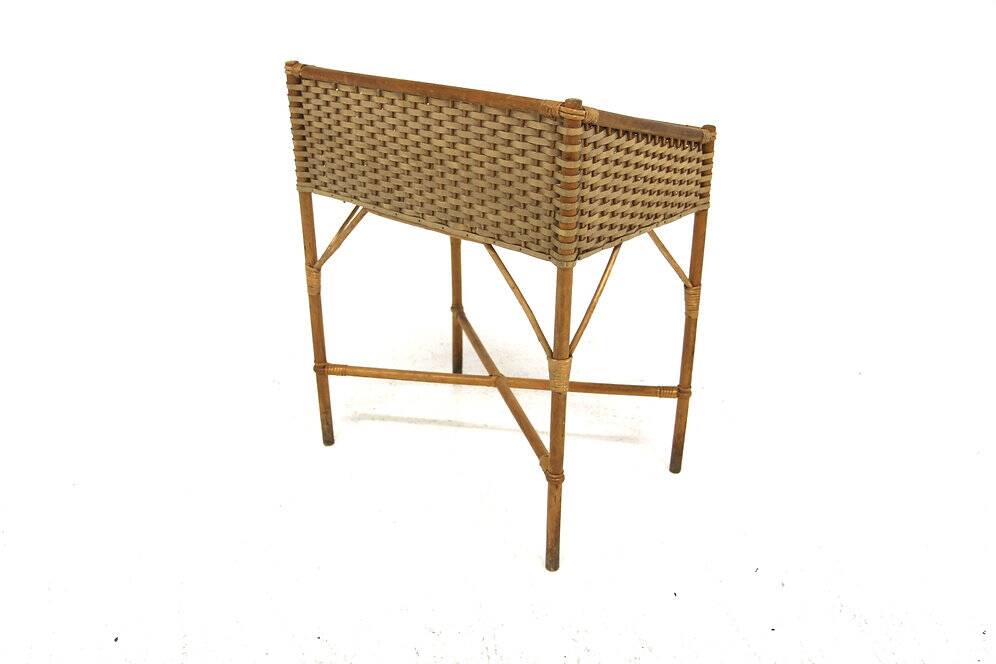 Scandinavian rattan indoor planter, Sweden, 1950s