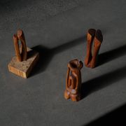 Large wooden sculpture "Woman" by Ole Wettergren, Danish modern, 1970s.