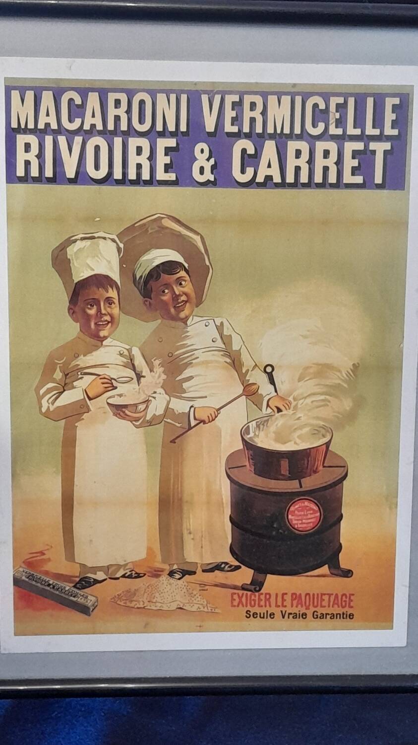 Vintage Rivoire and Carret advertising frame