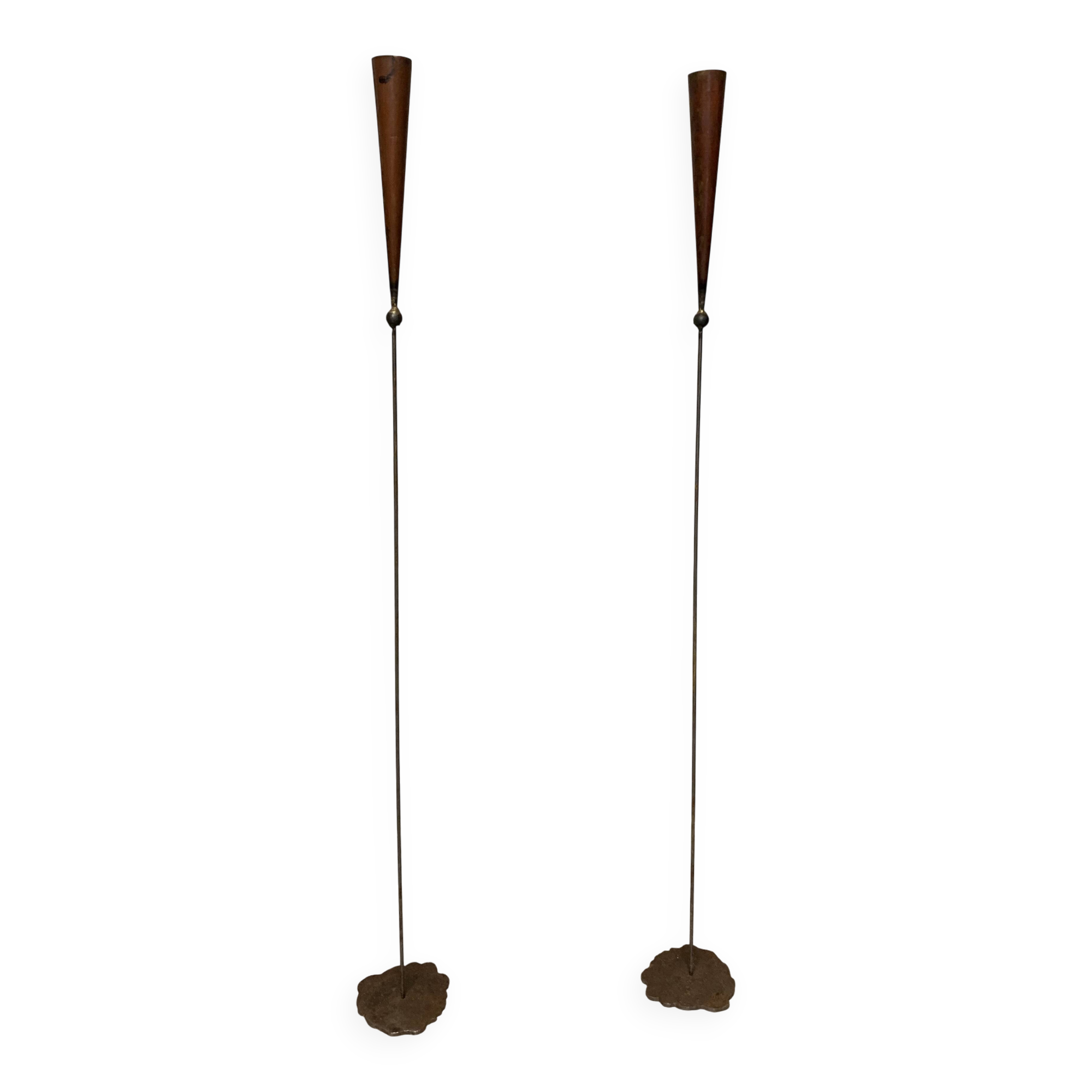 Pair of Scones Candle Holders by Pieter Spruyt, Holland