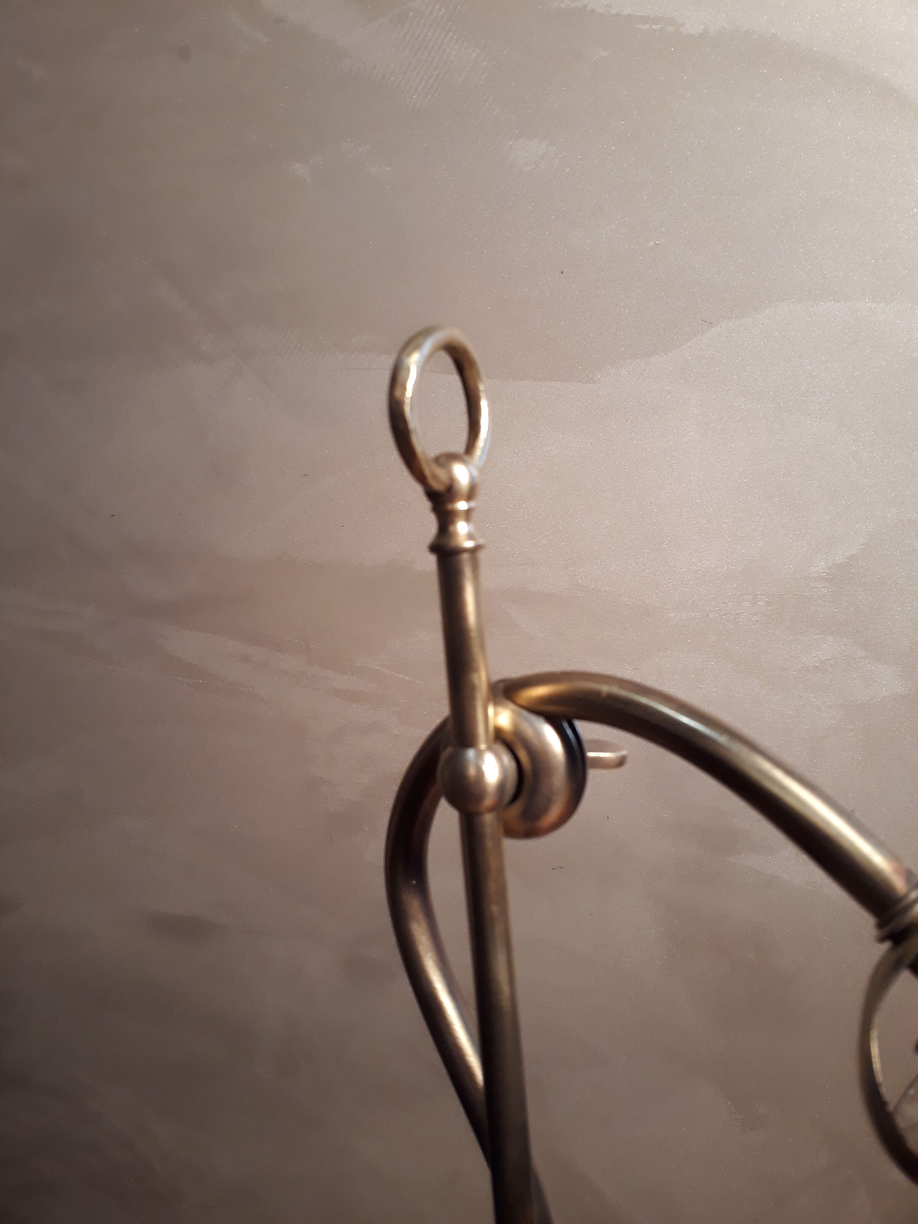 Opalescent tulip swing lamp 1900