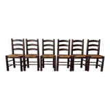 6 Brutalist Georges Robert chairs c.1950