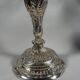 Pair of rocaille candelabra in solid 950 silver Louis XV style