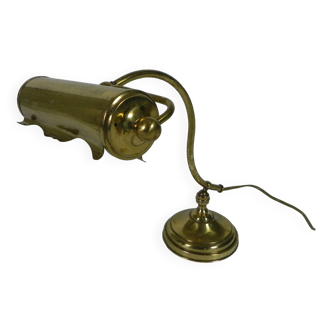 Brass desk lamp, piano lamp with rotating shade, 1930s