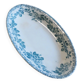 Oval ravier dish with floral decoration - "Guadeloupe" Terre de fer - Debray