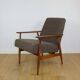Armchair 'Lis', 1970s brown chocolate brown boucle design by Henryk Lis - 2 pieces available