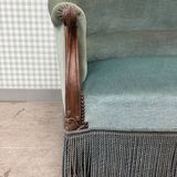 Green velvet toad sofa