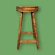 Vintage solid wood bar stool – handcrafted