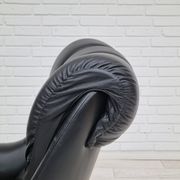 Fauteuil en cuir pivotant danois vintage