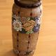 Handmade marked ceramic floor vase, vintage from the 70s