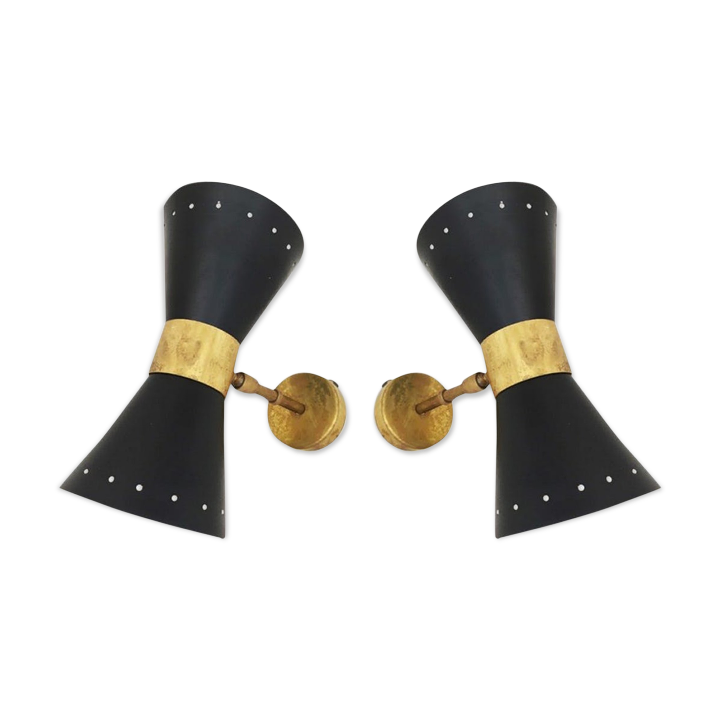 Pair of wall in the style of Italian creations of the 1950s