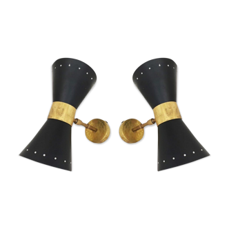 Pair of wall in the style of Italian creations of the 1950s