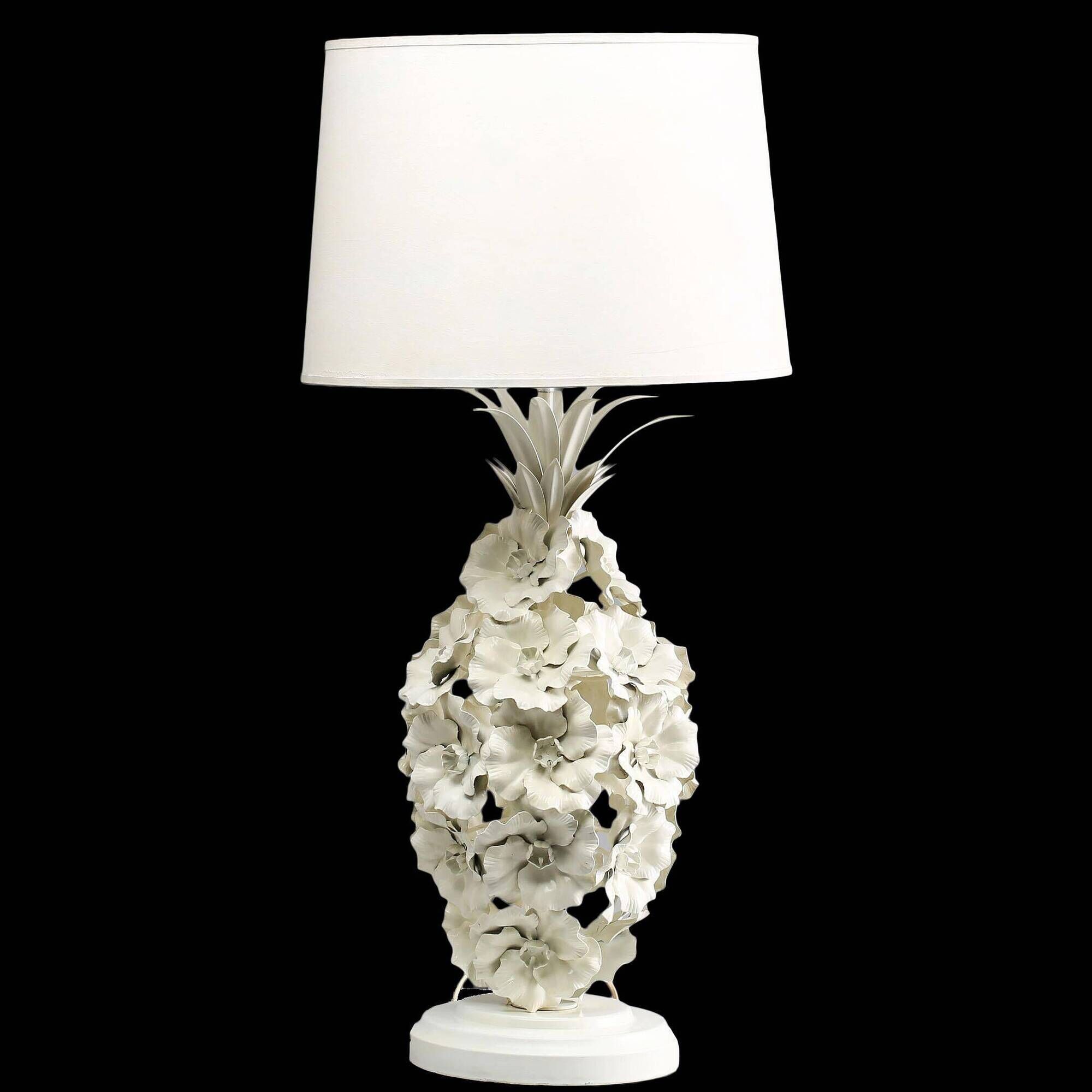 Impressive desk lamp by Nordiska Kompaniet in white metal, Sweden, 1950.