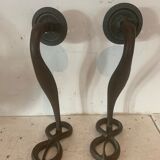 Paire d'appliques en bronze a décor d'un serpent XX siècle