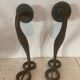 Pair of bronze sconces decorated with a snake XX century