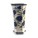 Vase blanc décor indigo