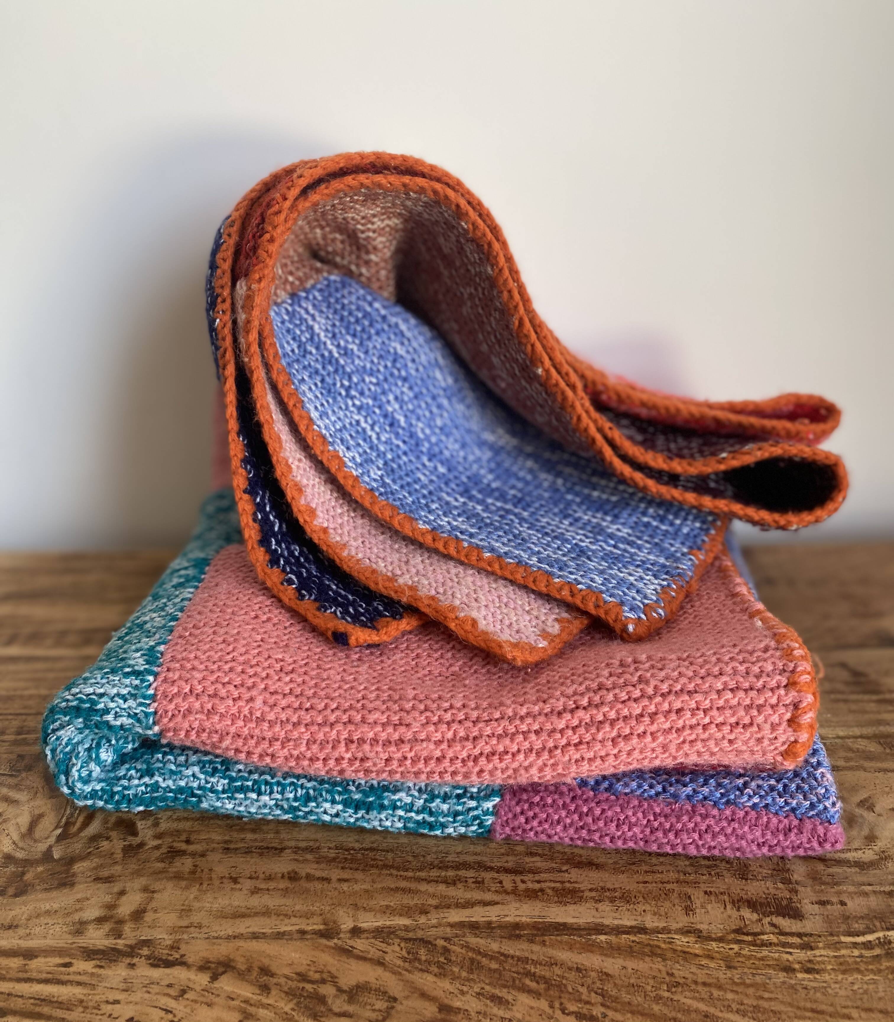 Wool patchwork blanket