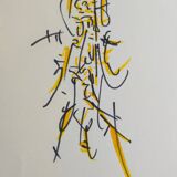 Original abstract work signed dated 99 or 77