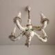Handgeformt vergoldet vintage Porzellan Kronleuchter Capodimonte 1960er