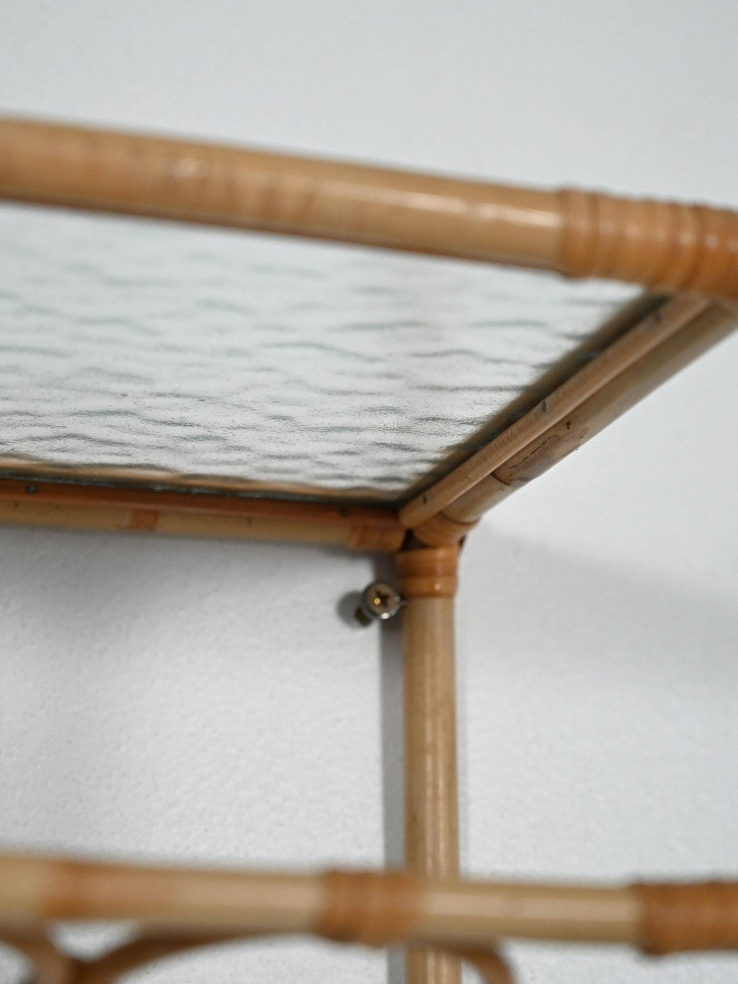 Wall-Mounted Bamboo Nightstand, 1960s