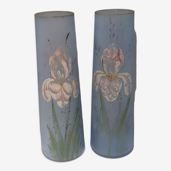 Paire de vases verre Art déco années 1930