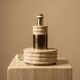 Lamp base in travertine