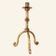 Brutalist Candle Holder - Gilded & Patinated Bronze - 1950s
