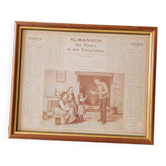 Cadre avec almanach 1920