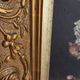 Oil painting on rosewood in a vase, early 20th century