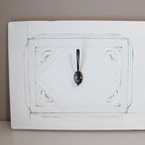 Art deco mirror with 2 hooks