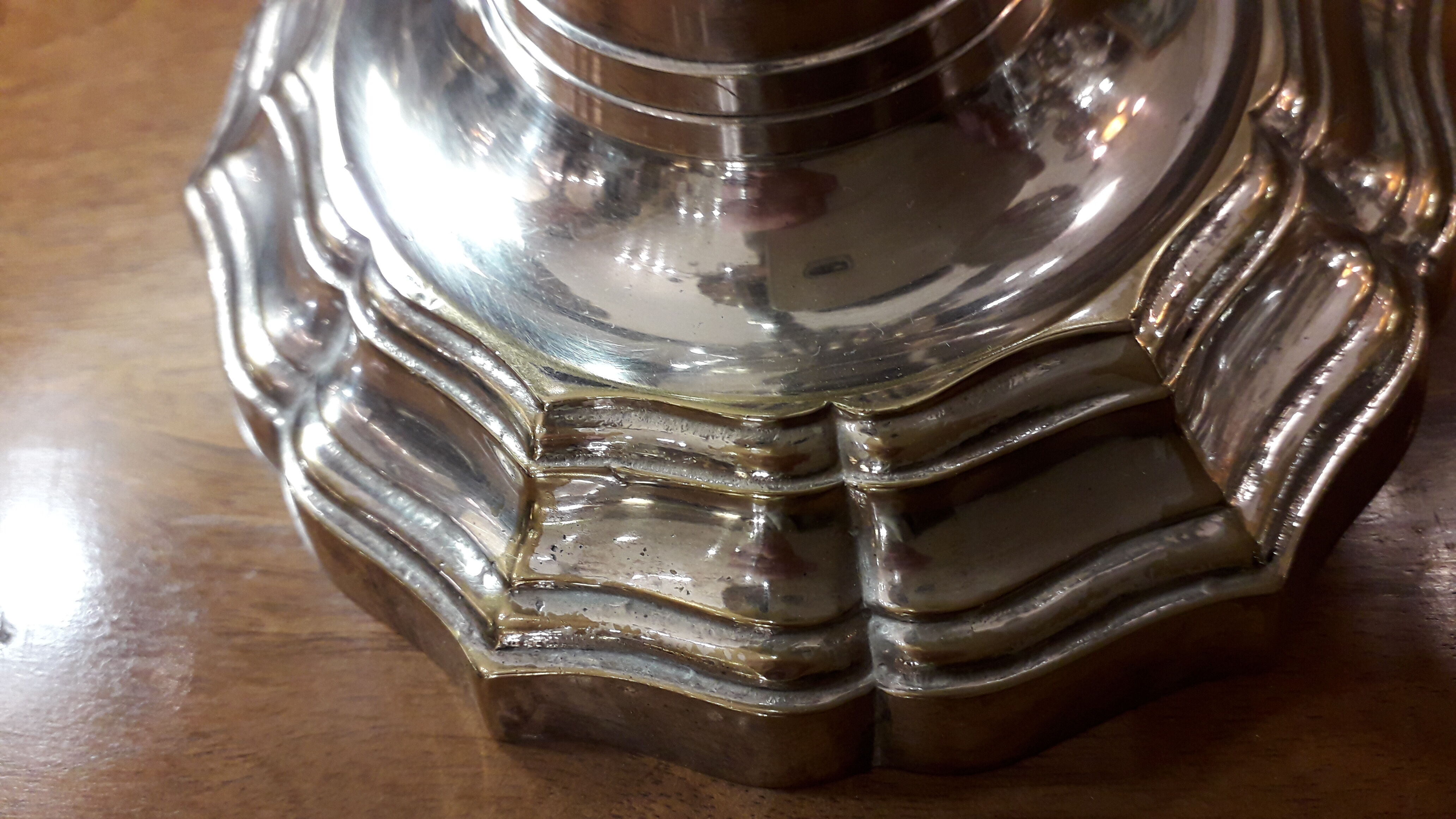 Old silver bronze chandeliers