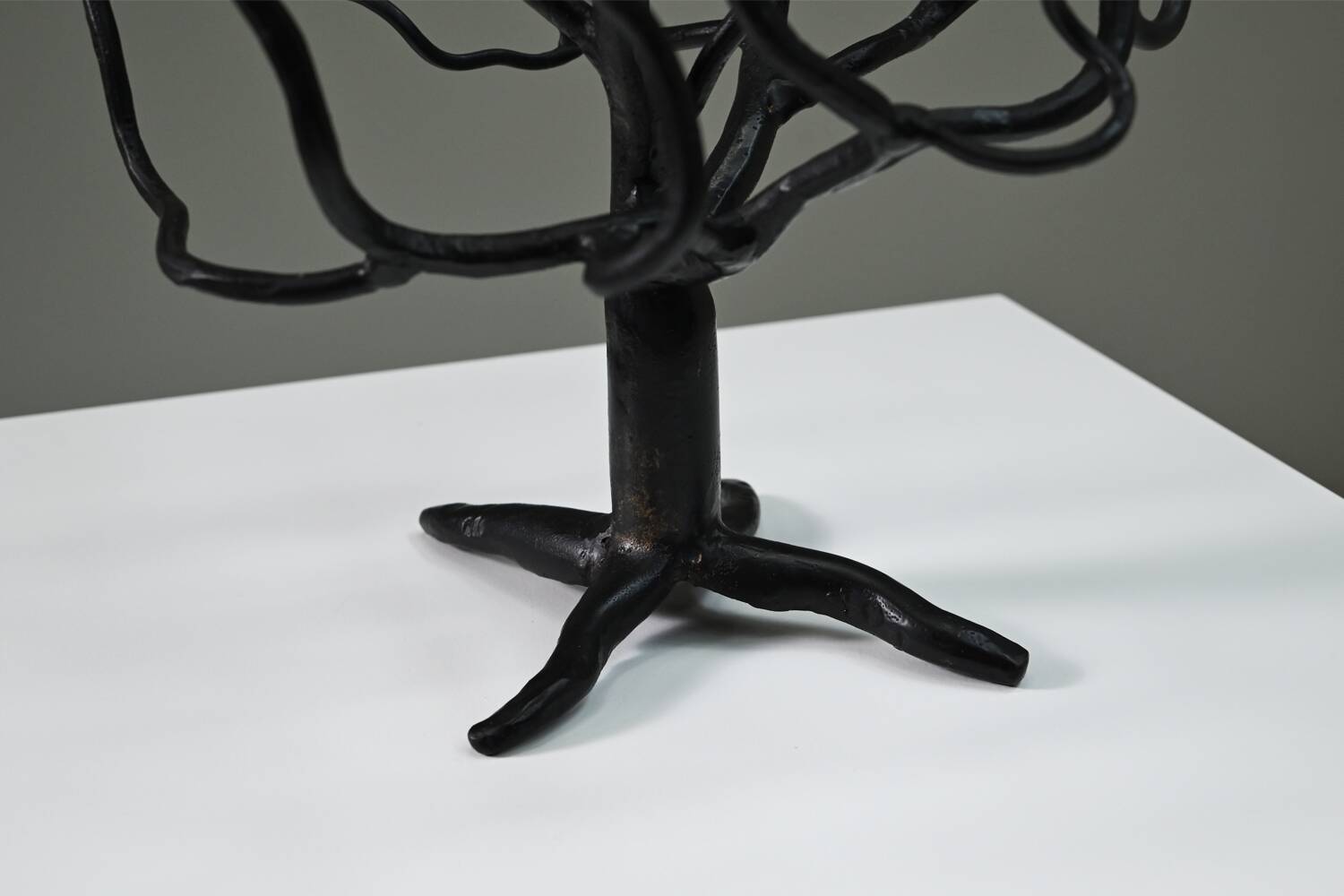 Black brutalist tree candle holder “tree of life” 1970s.