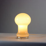 Lampe de table unique en verre opalin beige par Ivan Jakes, Tchécoslovaquie années 1960